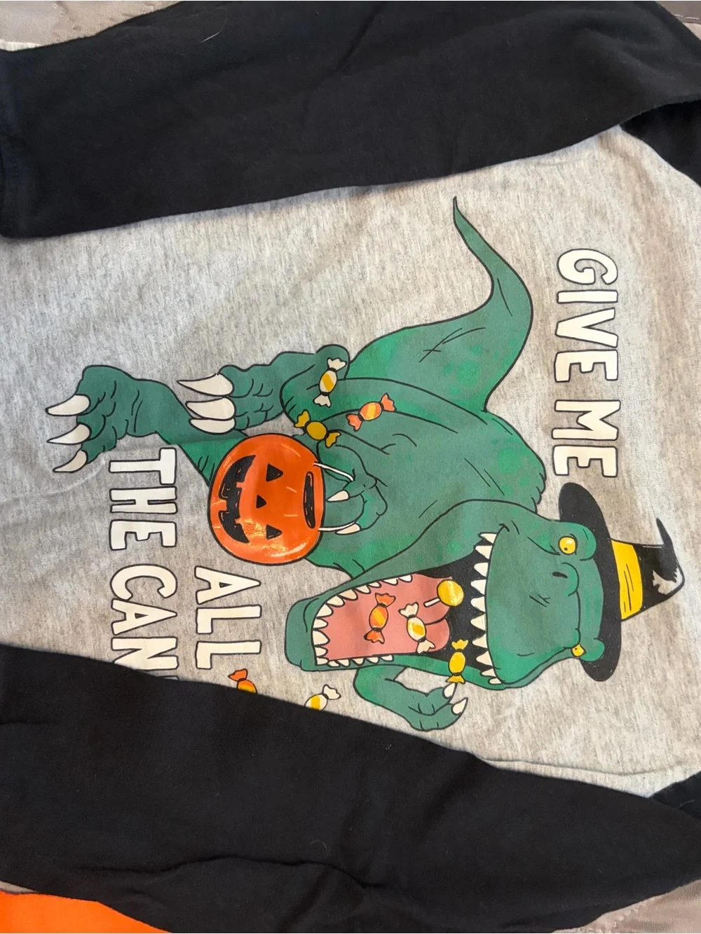 OshKosh B'gosh Kids Long Sleeve Halloween T‑Shirts - Black, Gray, Orange, Green